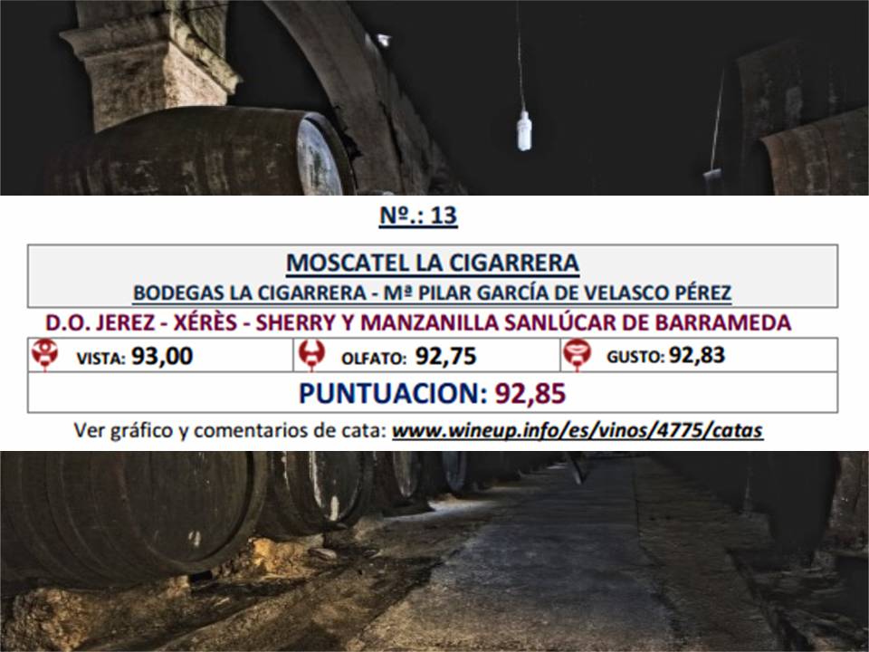 92.85 puntos a nuestro moscatel La Cigarrera!